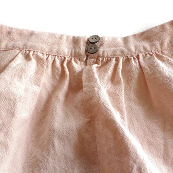 DOWNEAST Pink Cotton Peasant Blouse/ Top/ Crochet Trim/ Square Neck/ Size M - Picture 7 of 11